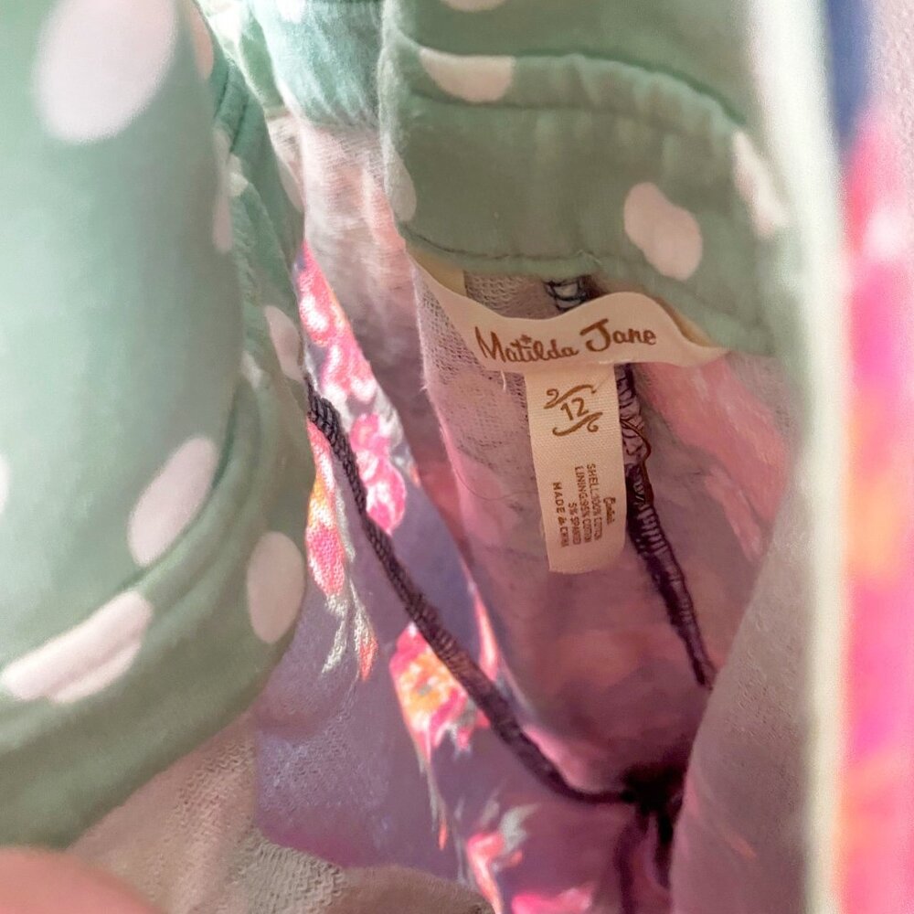 Matilda Jane Floral Overalls, Size 12 - Picture 4 of 5